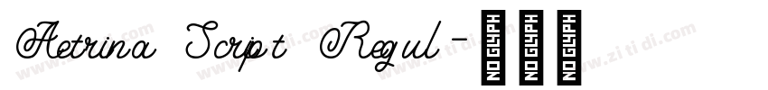 Aetrina Script Regul字体转换